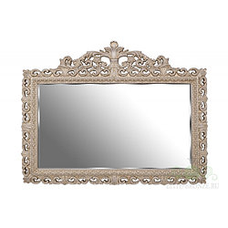 Зеркало настенное с фацетом "Версаль 2" 1000 х 900цвет "Слоновая кость с золотой патиной"