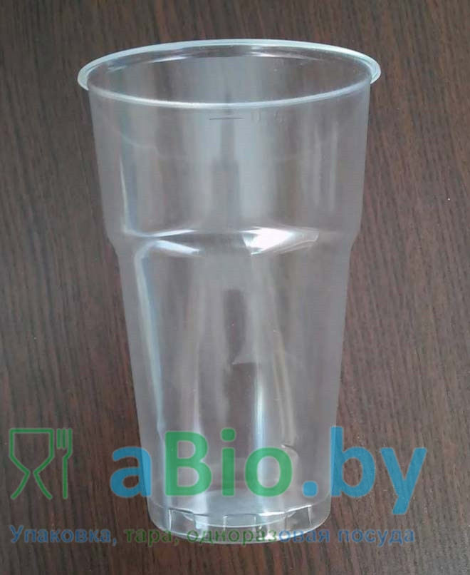 Стакан 500 мл. Интеко (0,5 л.) с пеногасителем одноразовый, пластмассовый (пластиковый, для пива). - фото 1 - id-p5564997