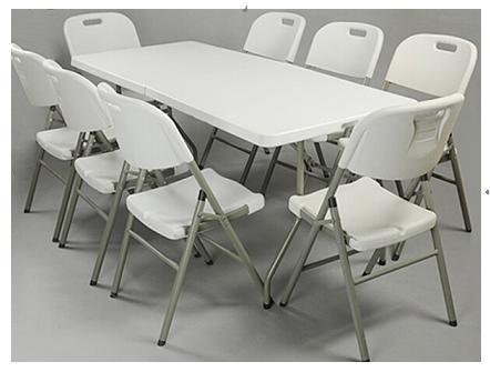 Комплект стол и стулья складные на 8 чел