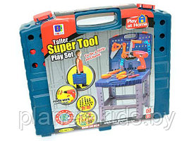 Набор строительных инструментов арт. 661-74 Super Tool в чемоданчике с верстаком