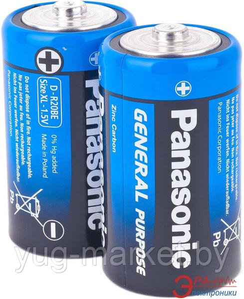 Батарейка PANASONIC General Purpose R20BER