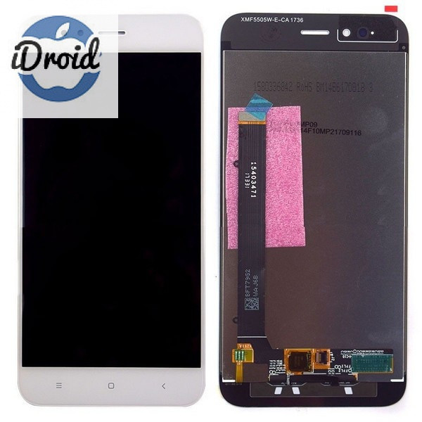 Дисплей (экран) Xiaomi Mi 5X (Mi5x) с тачскрином, белый