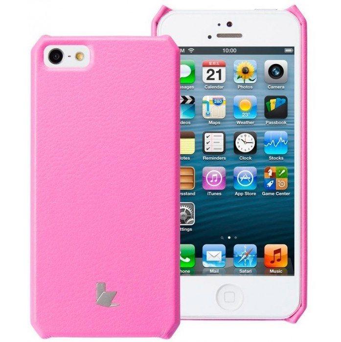 Чехол-накладка для Apple Iphone 5 / 5s / SE (Pu кожа) Jison Case pink