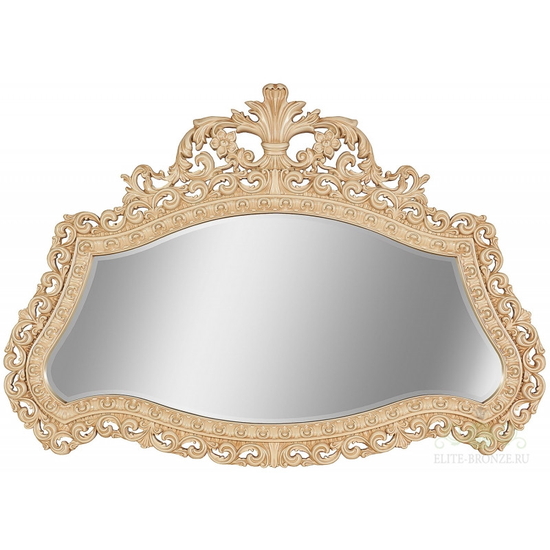 Зеркало настенное (с фацетом) "Версаль" 1100 х 780 х 35 цвет "Слоновая кость с золотой патиной" - фото 1 - id-p84543507
