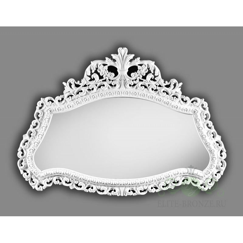 Зеркало настенное (с фацетом) "Версаль" 1100 х 780 х 35цвет "White snow" - фото 1 - id-p84543508