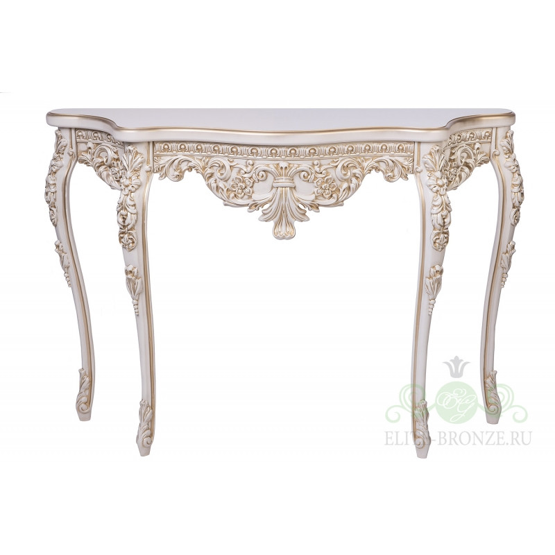 Консольный стол "Версаль" 1140 х 812 х 345цвет "Слоновая кость с золотой патиной" - фото 1 - id-p84543519