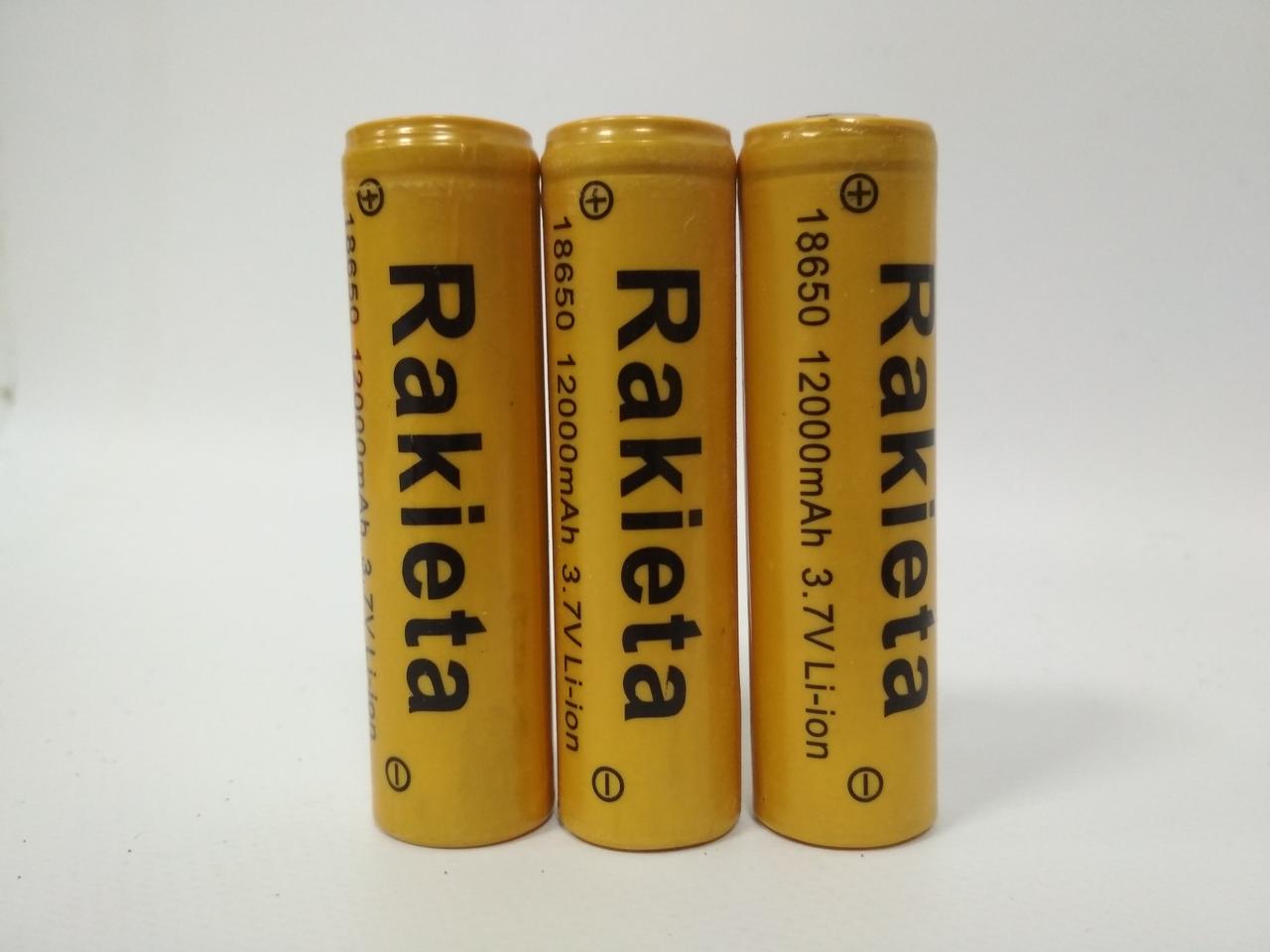 Аккумулятор Rakieta 18650 3.7 V 12000 mAh Li-ion (3 шт/упаковка) - фото 2 - id-p85006940