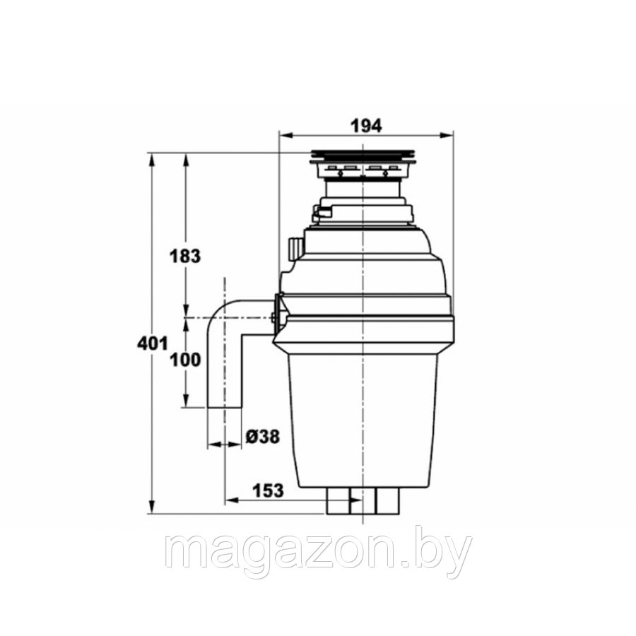 Измельчитель пищевых отходов ZORG ZR-56 D (диспоузер) - фото 2 - id-p85018619