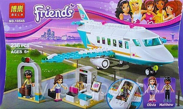 Конструктор Bela Friends "Частный самолет" 10545 (аналог LEGO Friends 41100) 236 дет.