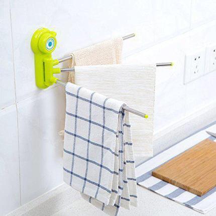 Сушилка-держатель для полотенец в ванную на присосках, фото 2