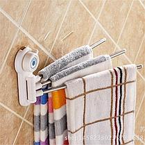 Сушилка-держатель для полотенец в ванную на присосках, фото 3