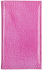 Визитница из натуральной кожи «Кинг», 115 × 185 мм, 3 кармана, 18 листов, розовая