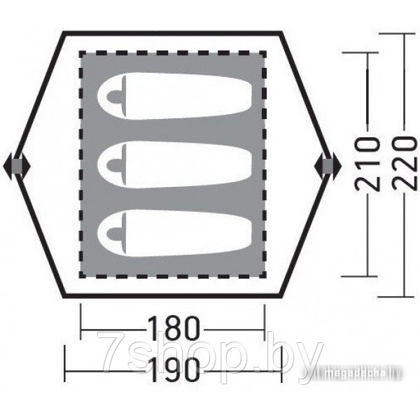 Палатка Greenell Дерри 3 [95731] - фото 2 - id-p68163688