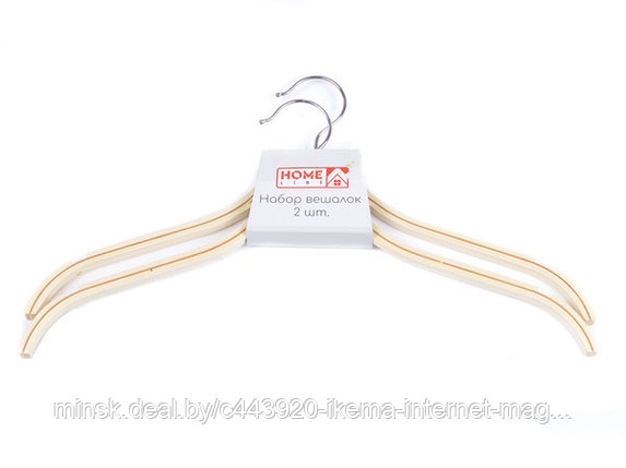 Набор вешалок-плечиков для одежды деревянных 2 шт. 41 см., фото 2