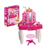 Игровой набор Трюмо 661-21 Салон красоты с аксессуарами, туалетный столик с зеркалом, светом, звуком 661-21