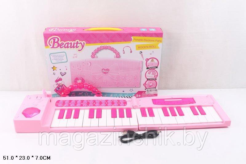 Пианино детское, розовое, 102A - фото 2 - id-p85127851