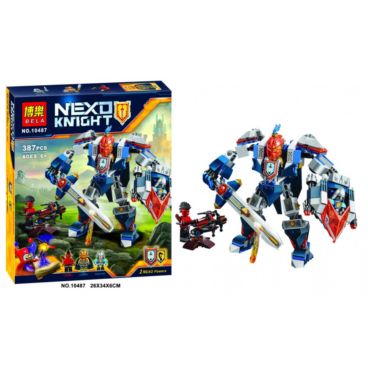 Конструктор Nexo Knights Bela 10487 "Робот короля" 387 деталей . аналог Лего 70327