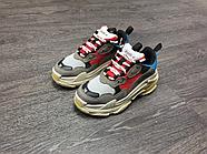 Кроссовки Balenciaga Triple S Red Lake Blue Charcoal Grey, фото 3