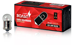 Лампа накаливания 12V 10W BA15S 1 конт. (VL-BA15S-09)