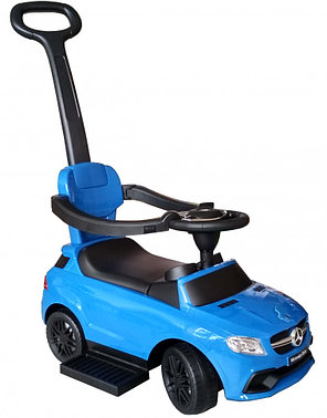 Каталка детская Mercedes AMG с ручкой (Синий), фото 2