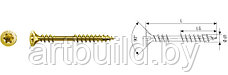 Шуруп SPAX для деревянных полов, напольных плит, ДСП (Оцинкованный, резьба переменная) 4.5*70 мм., фото 3