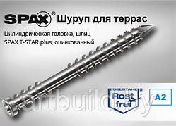 Шуруп SPAX из нержавеющей стали для террас (дерево, ДПК) 5.5*40 мм. A4