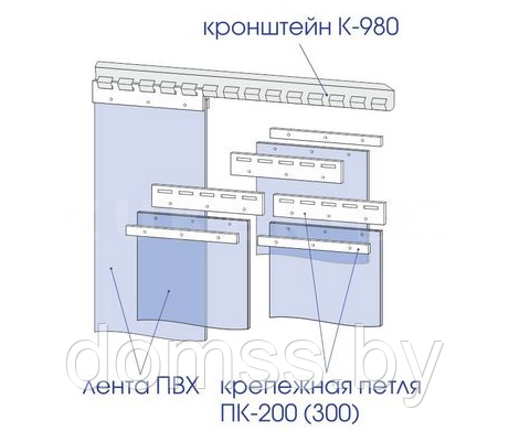 Петля 200 мм оцинкованная для термоштор ПВХ - фото 5 - id-p85155527