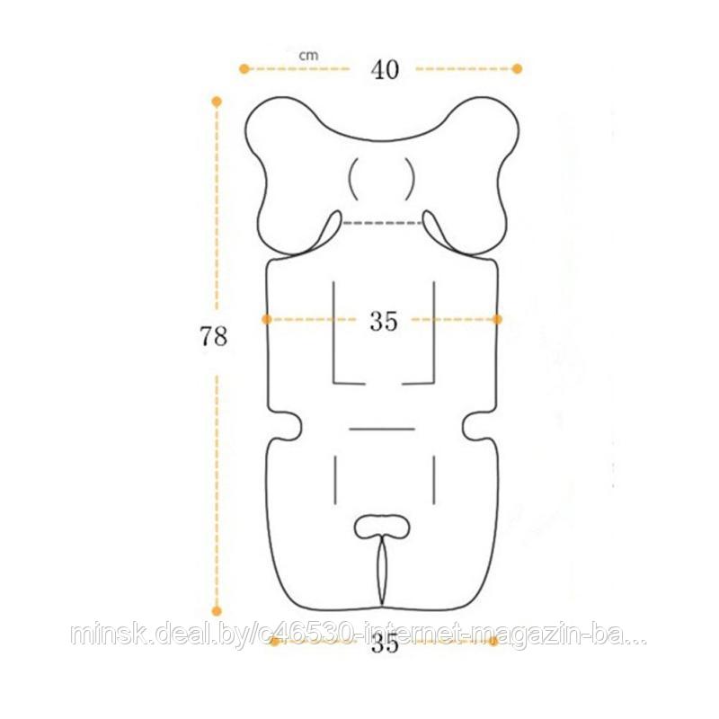 Вкладыш матрасик в прогулочную коляску. Lakshe. Универсальный. + в стульчик для кормления. - фото 6 - id-p85156063