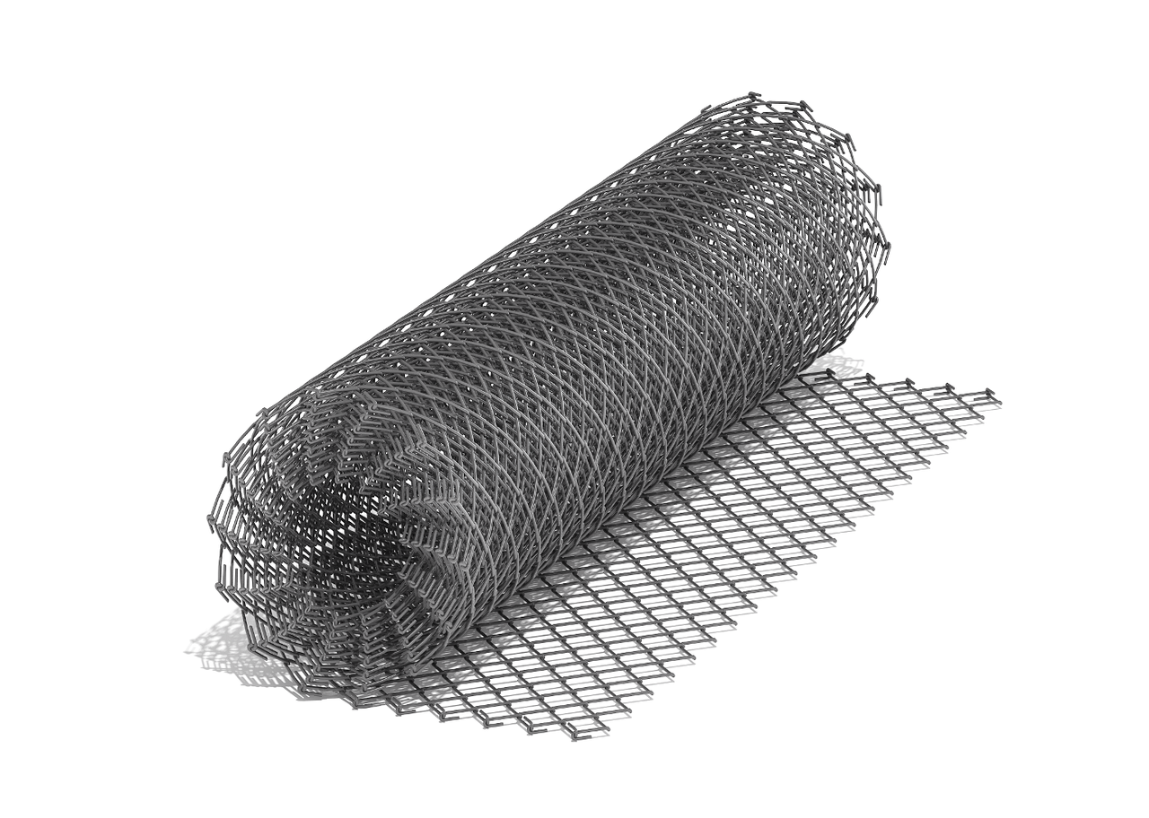 Сетка рабица стальная (черная), Ячейка 50*50 Проволока 2,5 мм - фото 1 - id-p85156097