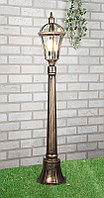 Уличный светильник на столбе Capella F черное золото (немецкое качество)