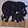 Панно из дерева Слон и слонёнок, резьба, тонирование. Индонезия, фото 2