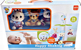 Музыкальная каруселька на кроватку 26 мелодий Happy Shaking Bell D094