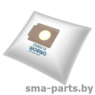 Комплект пылесборников (одноразовые мешки) для сухого пылесоса EIO EMB 01 K. В упаковке 4 одноразовых мешка. - фото 1 - id-p78812837