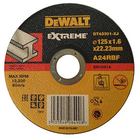 Круг отрезной по металлу 125х22,2х1,6мм DeWalt DT43301-QZ