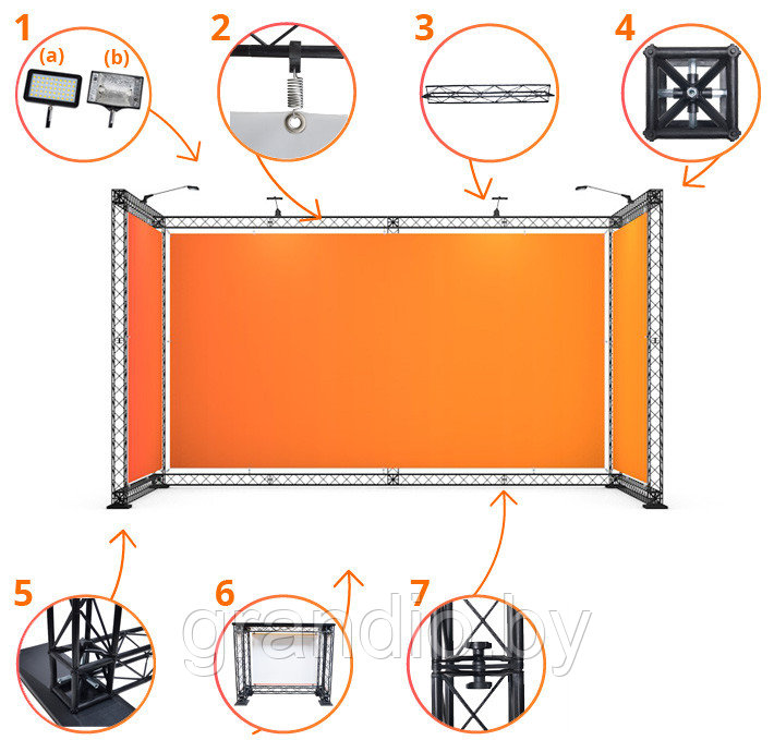 Выставочный стенд модульный 8 м кв Truss - Set 85245050 - фото 7 - id-p85245050