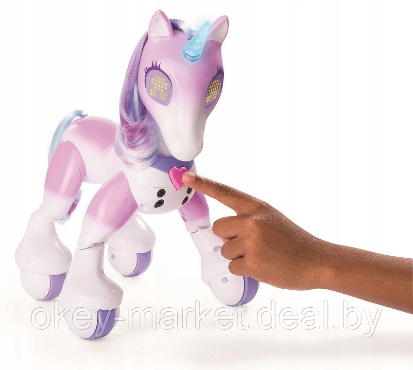 Интерактивный Волшебный Единорог Enchanted Unicorn Zoomer Spin Master - фото 4 - id-p85245268