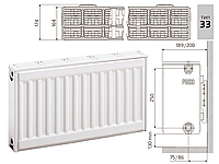 Радиатор стальной Прадо Radiator Prado Classic - боковая подводка тип 33 500х1000