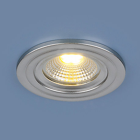 Встраиваемый потолочный LED светильник 9902 LED 3W SL серебро, фото 2