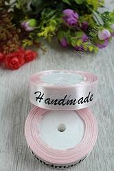 Пришивные тканевые  бирки  "Handmade"цвет: светло-розовый