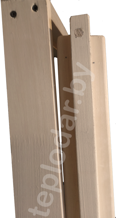 Деревянная дверь для бани Doorwood с прямоугольным стеклом - фото 2 - id-p85282541