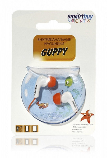 Внутриканальные наушники Smartbuy GUPPY - фото 2 - id-p85303664