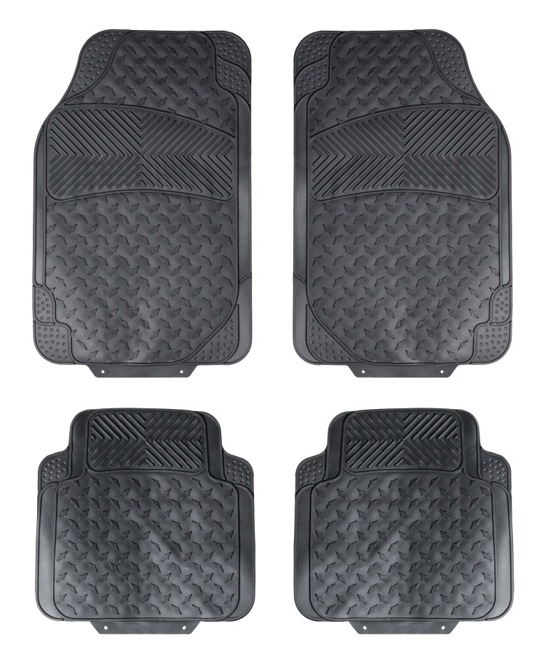 Ковры полимерные универсальные в салон автомобиля, цвет - черный, комплект из 4-х ковров (ACM-RM-02) - фото 2 - id-p85127187