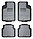 Ковры полимерные с отстегивающимся ковролином в салон автомобиля универсальные, цвет - серый/черный,, фото 2