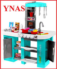 Детская игровая кухня арт. 922-46 с водой, холодильником, светом и звуком для девочек 53 предмета