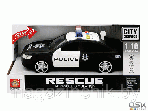 Полицейская машина WY560B, свет, звук - фото 3 - id-p85305253