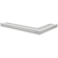 Решетка каминная вентиляционная LUFT NL белая B 9x60x40