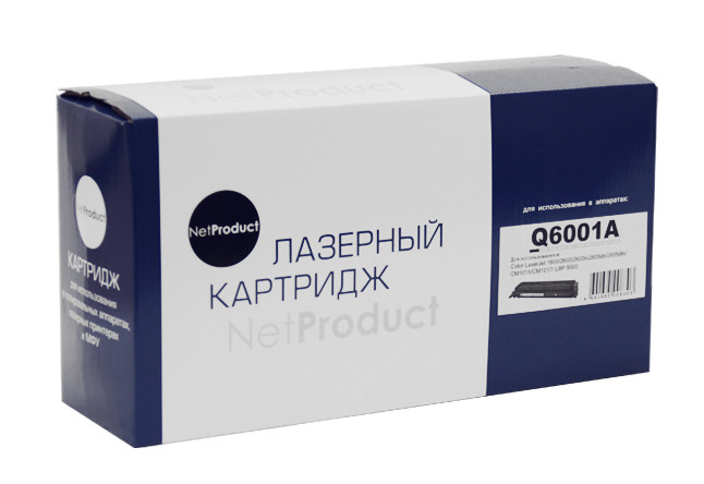 Картридж 124A/ Q6001A (для HP Color LaserJet CM1015/ CM1017/ 1600/ 2600/ 2605) NetProduct, голубой