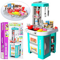 Детская игровая кухня 922-48 с настоящей водой, холодильником, духовкой, свет, звук, 49 предмета, 73 см