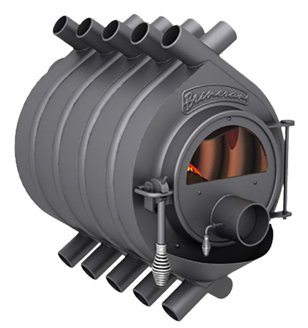Печь газогенераторная Бренеран АОТ-14 тип 02 до 400м3 со стеклом