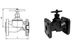 Клапан (вентиль) чугунный фланцевый Ду25, фото 3
